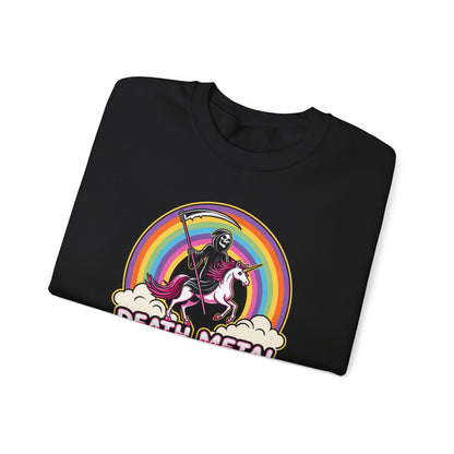 Sweatshirt - DEATH METAL RAINBOW Sweatshirt from Crypto Zoo Tees