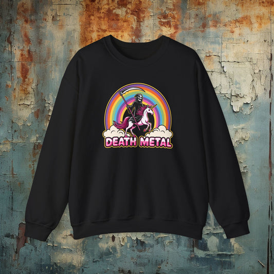 Sweatshirt - DEATH METAL RAINBOW Sweatshirt from Crypto Zoo Tees