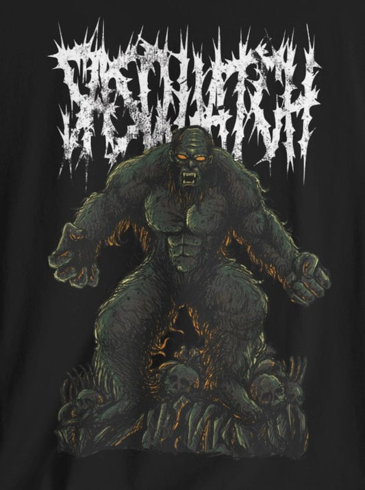 T-Shirt - Death Metal Sasquatch Comic | Bella + Canvas Unisex T-shirt from Crypto Zoo Tees