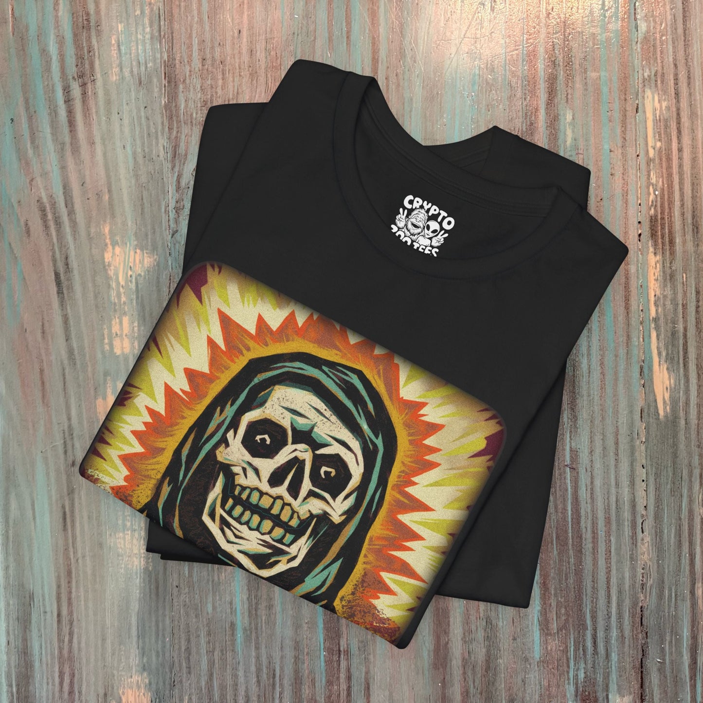 T-Shirt - Death Skeleton | Unisex T-shirt | Skulls & Skeletons, Comics | Goth from Crypto Zoo Tees