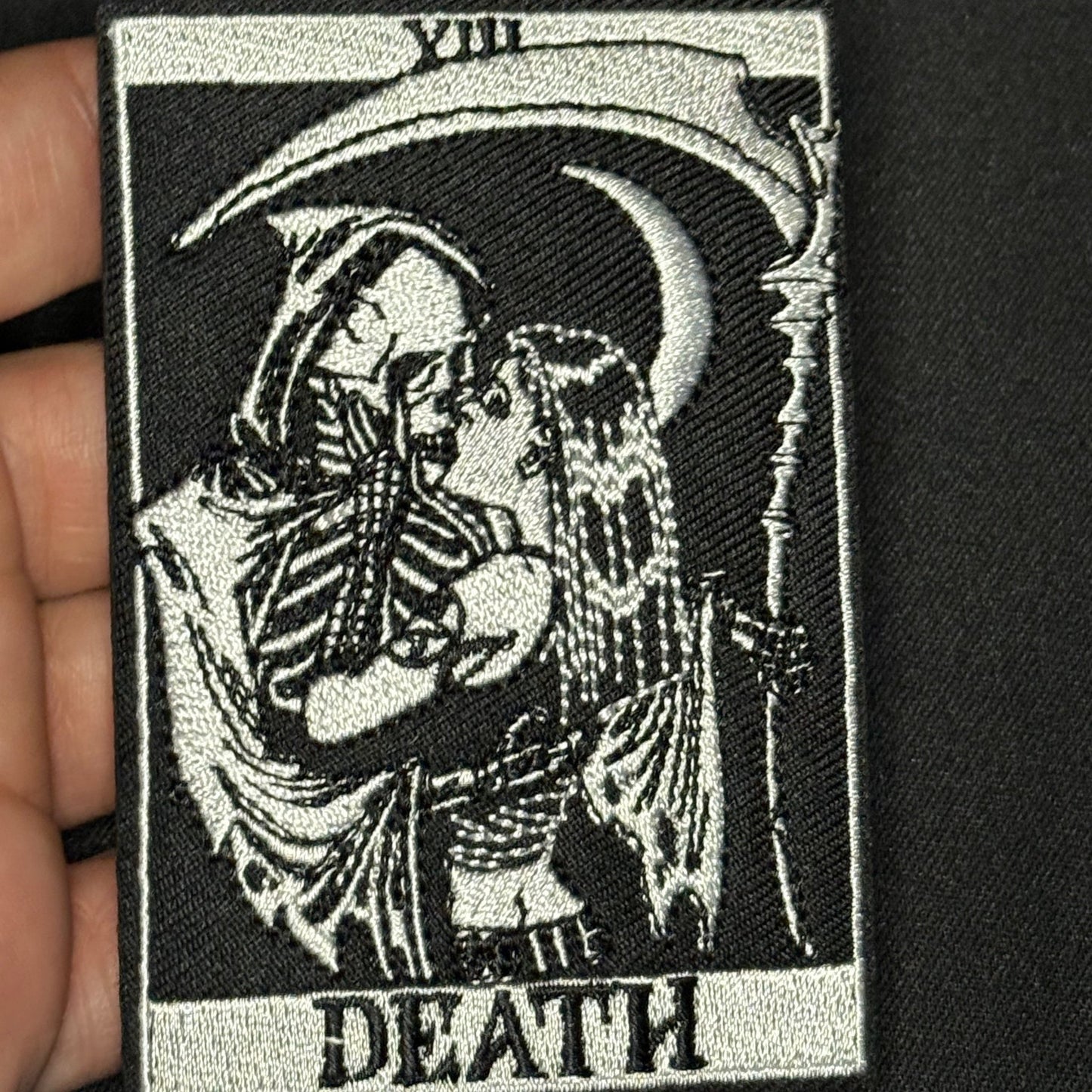  - Death Tarot Patch | Skulls & Skeletons, Spiritual | Patch from Crypto Zoo Tees