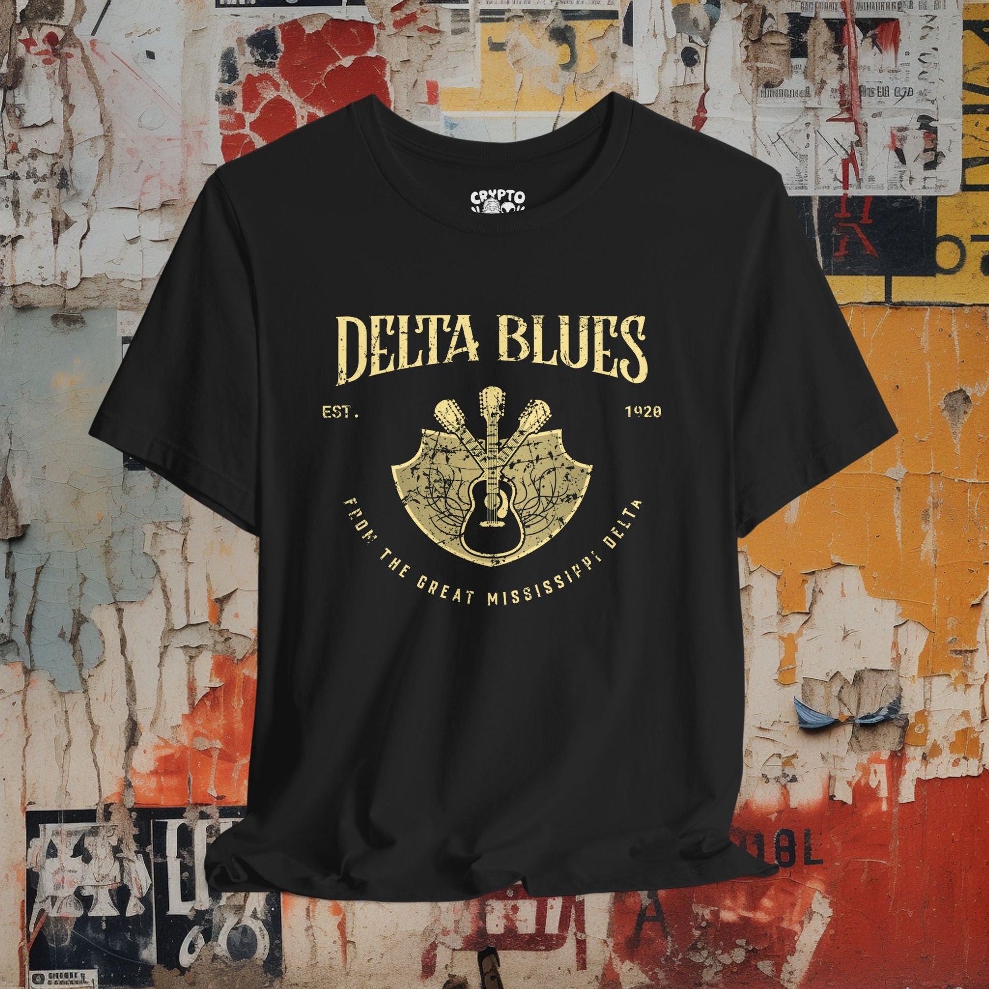 T-Shirt - Delta Blues Music Unisex T-shirt | Unisex T-shirt | Music, Retro & Vintage | Rockabilly from Crypto Zoo Tees