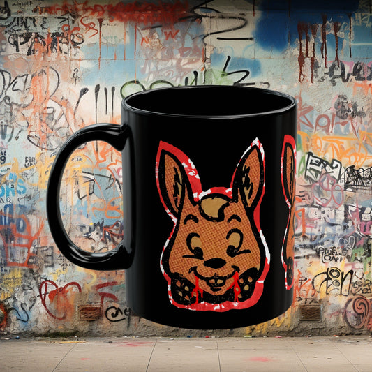 Mug - Devil Bunny Comic Vampire Rabbit | 11oz Coffee Mug | Cup from Crypto Zoo Tees