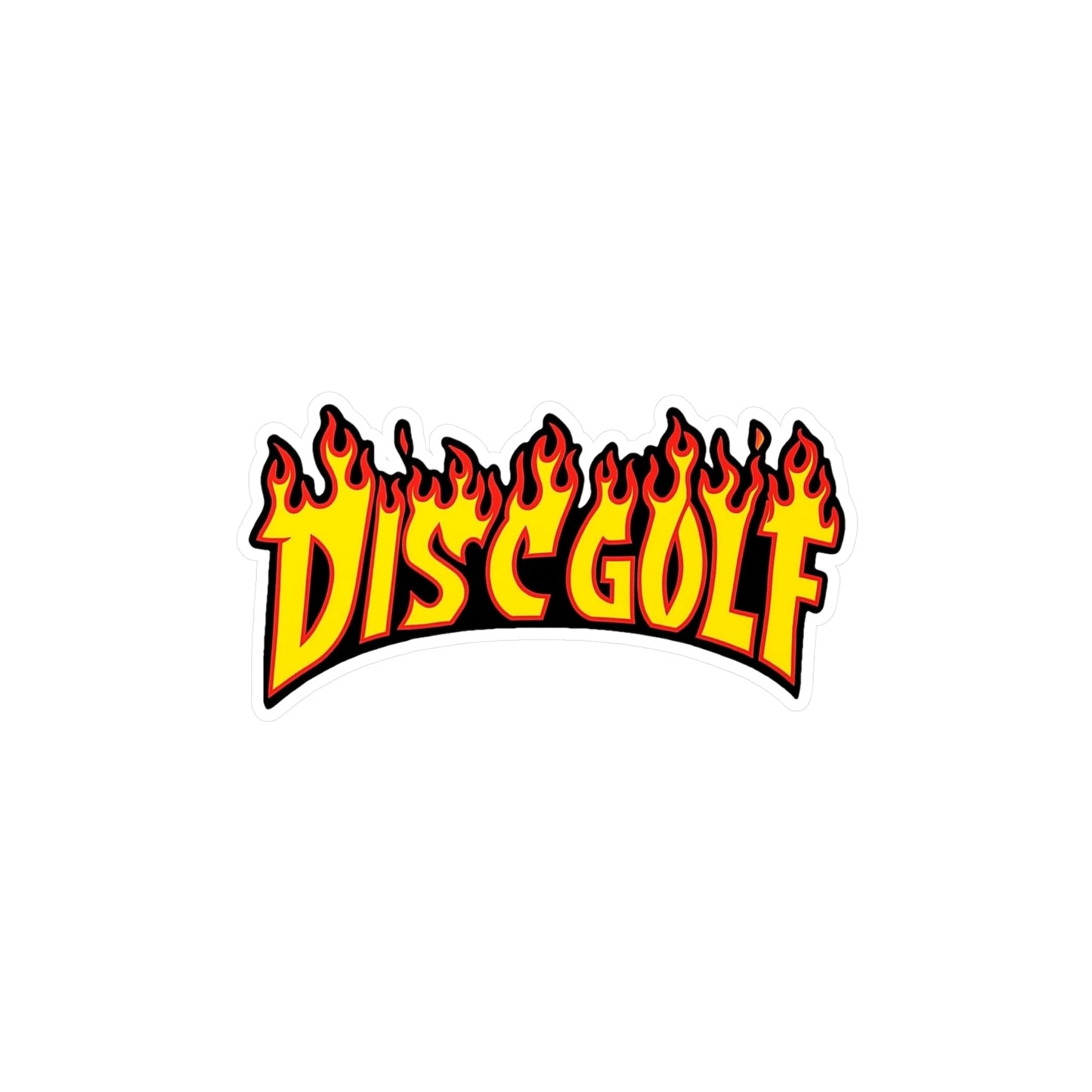 Paper products - Disc Golf Flame Sticker | Funny, Sports | Metal, Punk from Crypto Zoo Tees