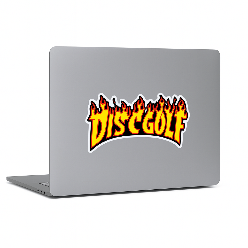 Paper products - Disc Golf Flame Sticker | Funny, Sports | Metal, Punk from Crypto Zoo Tees