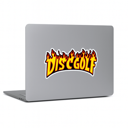 Paper products - Disc Golf Flame Sticker | Funny, Sports | Metal, Punk from Crypto Zoo Tees