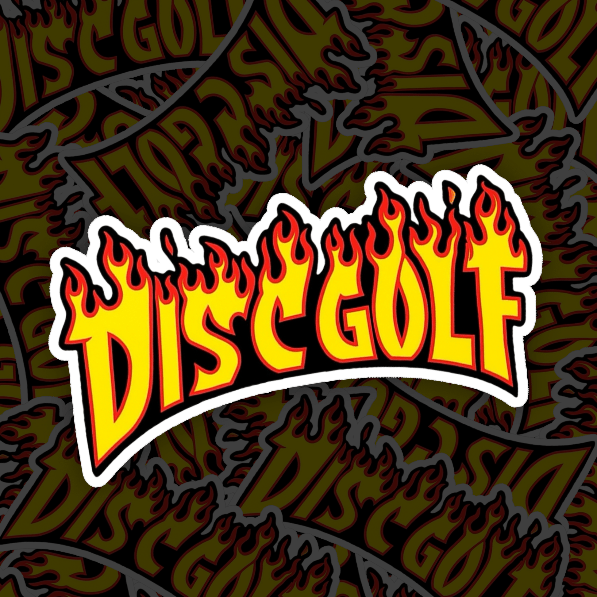 Paper products - Disc Golf Flame Sticker | Funny, Sports | Metal, Punk from Crypto Zoo Tees