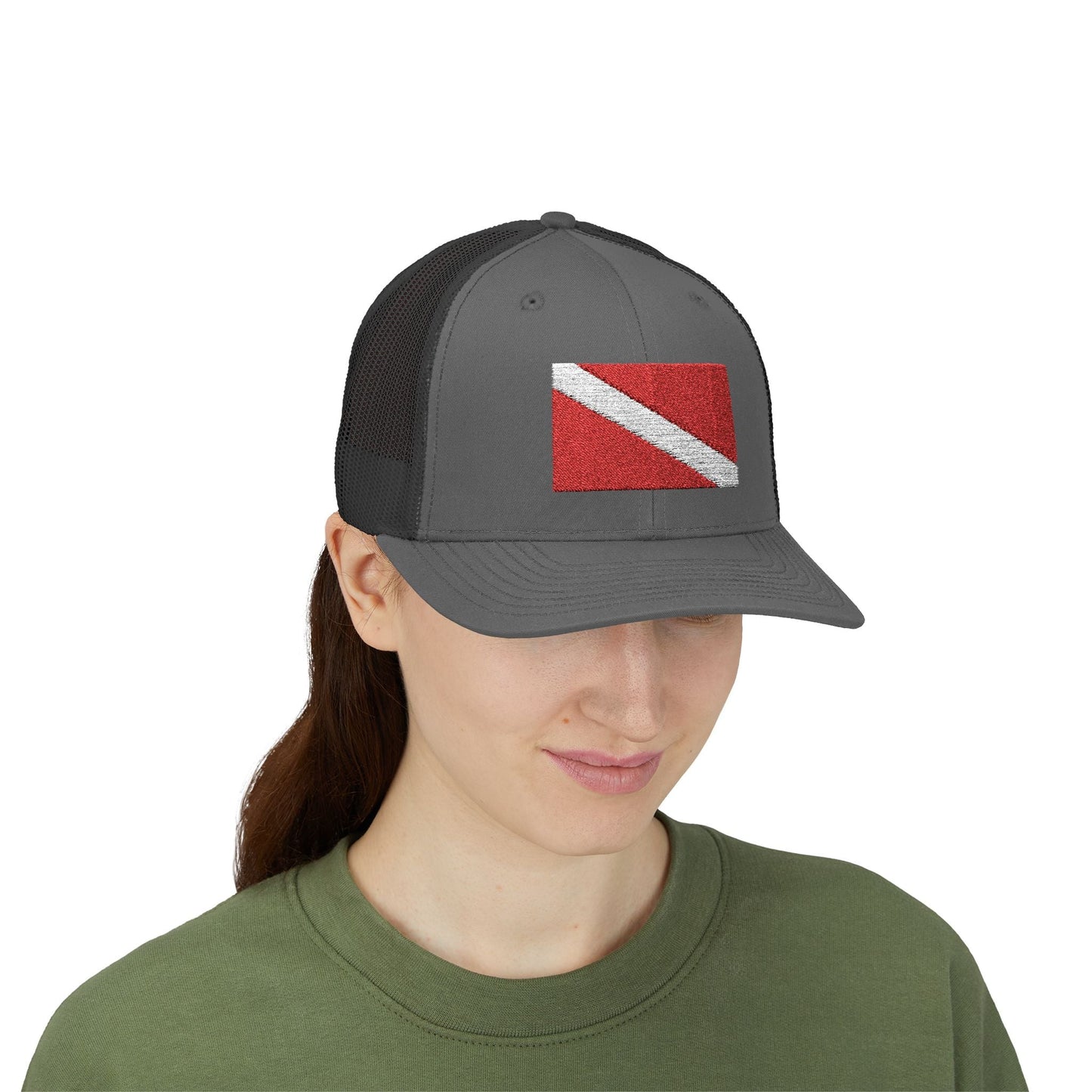 Hats - Diver Down Embroidered Meshback Hat - Hampton Dive Team from Crypto Zoo Tees