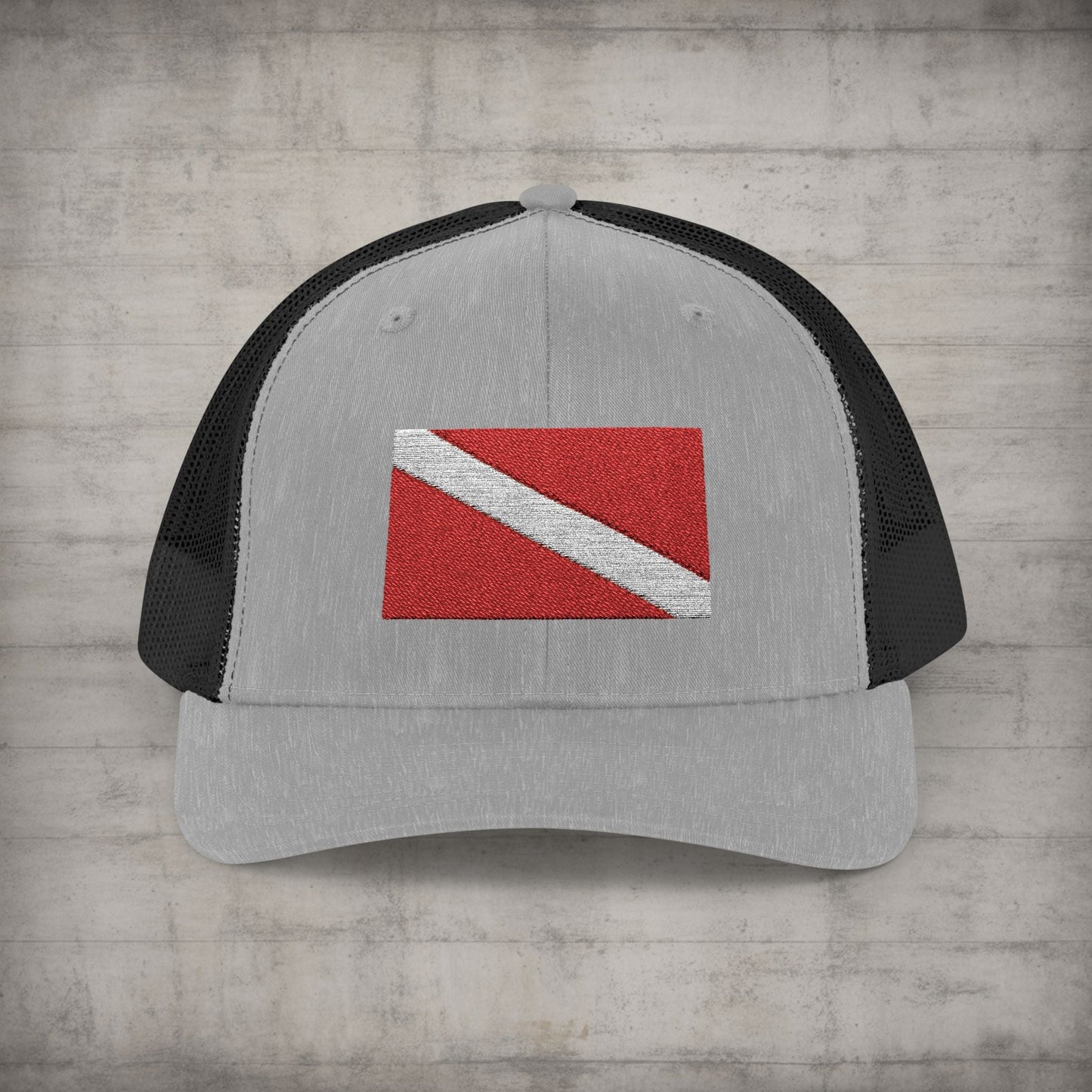 Hats - Diver Down Embroidered Meshback Hat - Hampton Dive Team from Crypto Zoo Tees