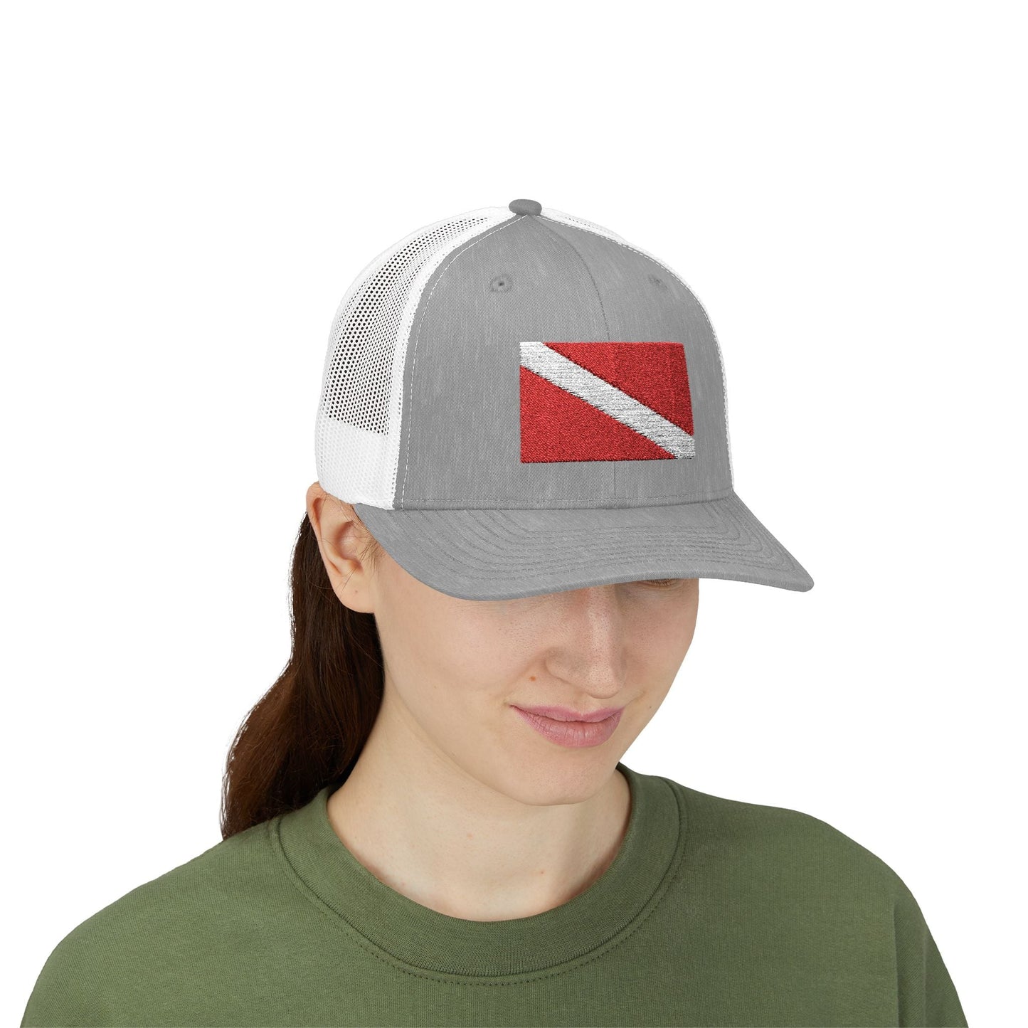 Hats - Diver Down Embroidered Meshback Hat - Hampton Dive Team from Crypto Zoo Tees