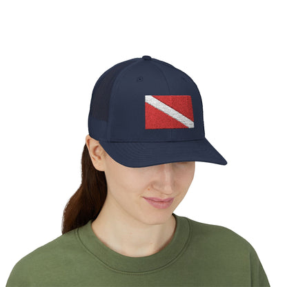 Hats - Diver Down Embroidered Meshback Hat - Hampton Dive Team from Crypto Zoo Tees