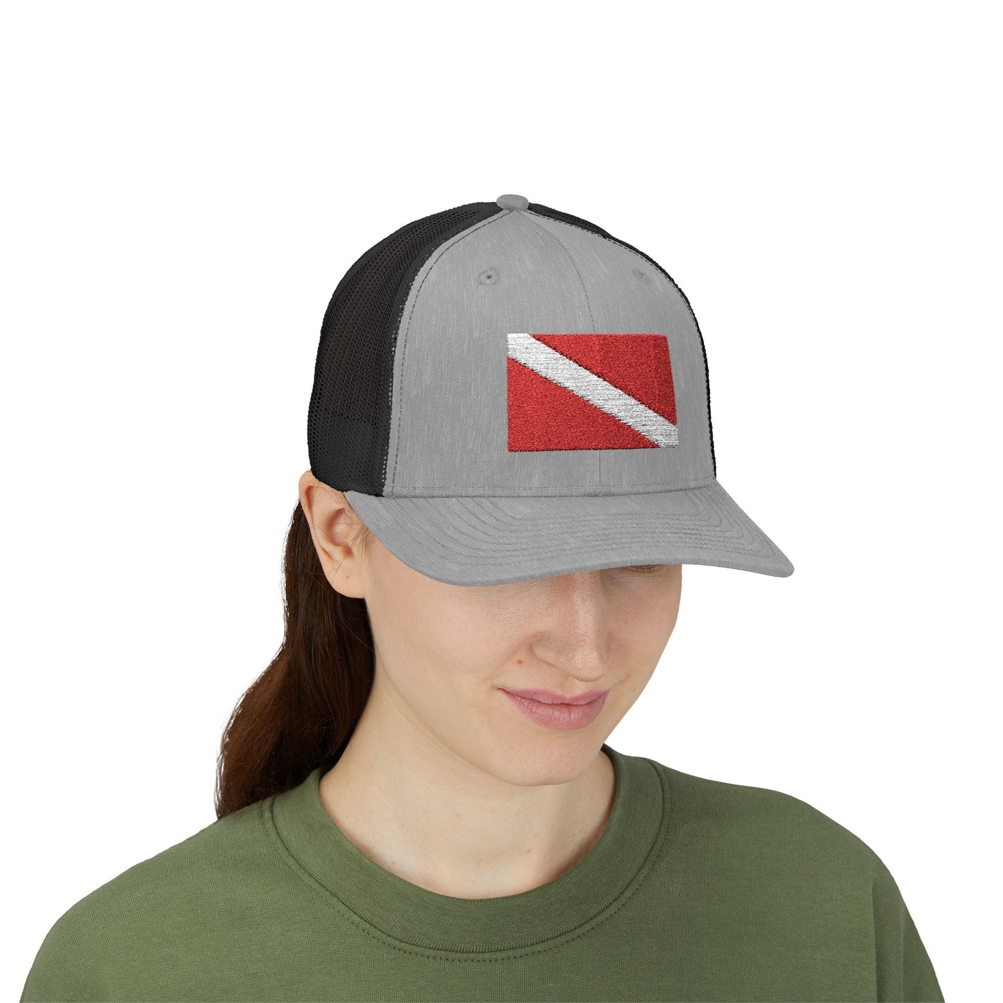Hats - Diver Down Embroidered Meshback Hat - Hampton Dive Team from Crypto Zoo Tees
