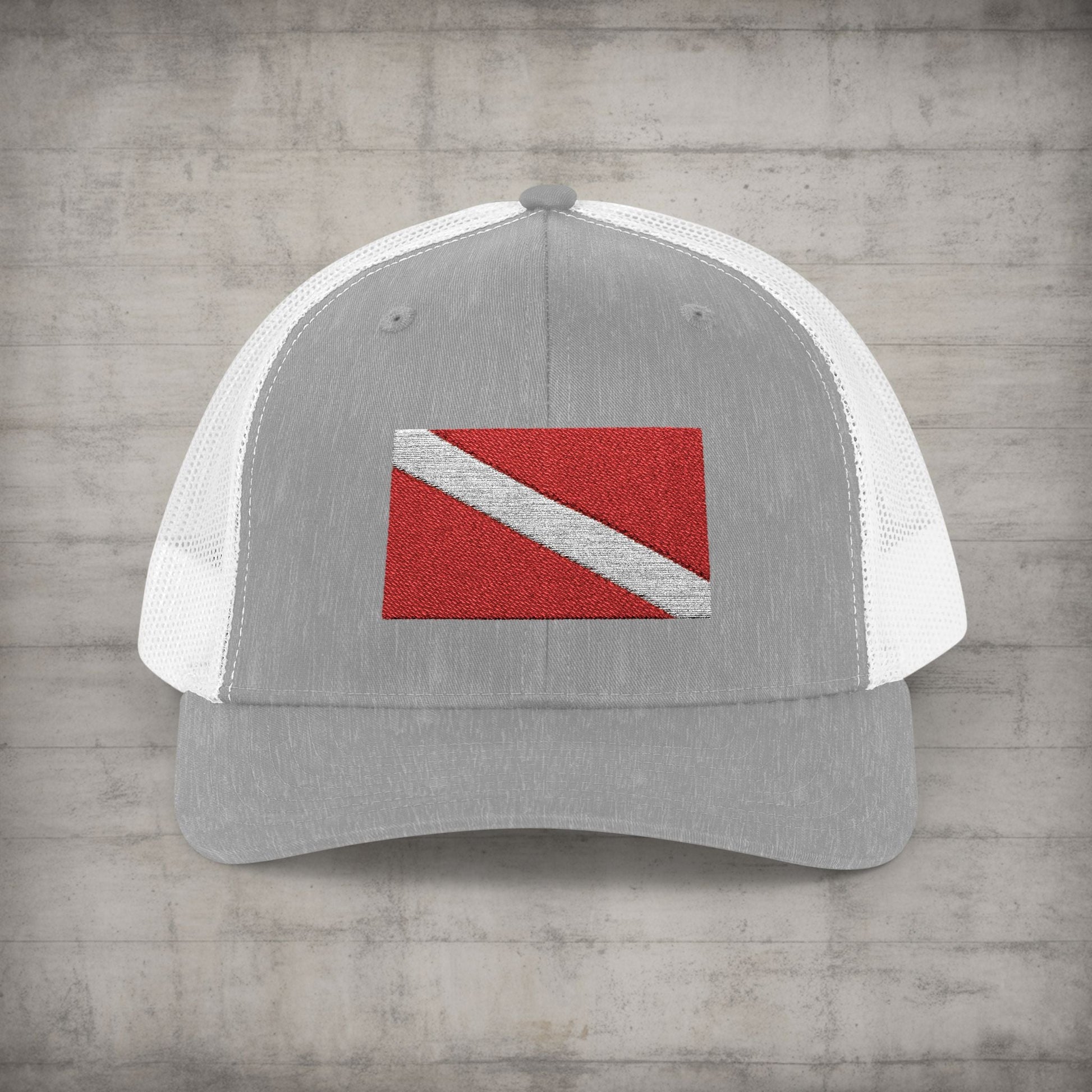 Hats - Diver Down Embroidered Meshback Hat - Hampton Dive Team from Crypto Zoo Tees