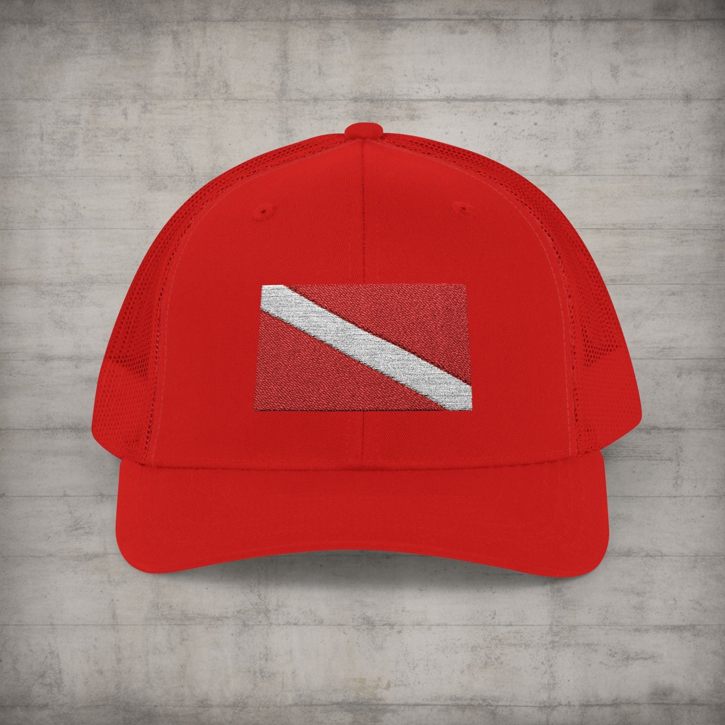 Hats - Diver Down Embroidered Meshback Hat - Hampton Dive Team from Crypto Zoo Tees