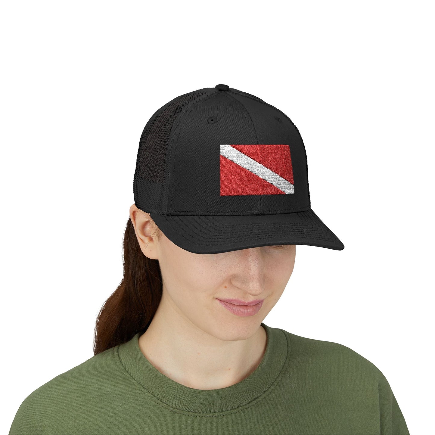 Hats - Diver Down Embroidered Meshback Hat - Hampton Dive Team from Crypto Zoo Tees