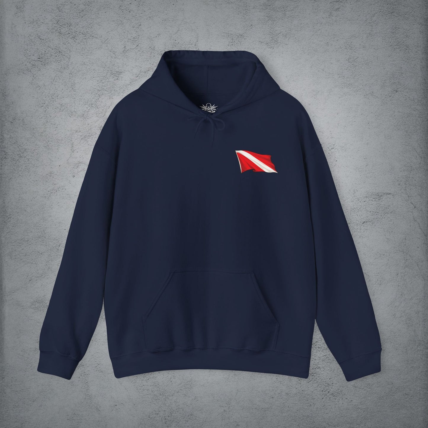 Hoodie - Diver Down Flag Pullover Hoodie - Hampton Dive Team from Crypto Zoo Tees