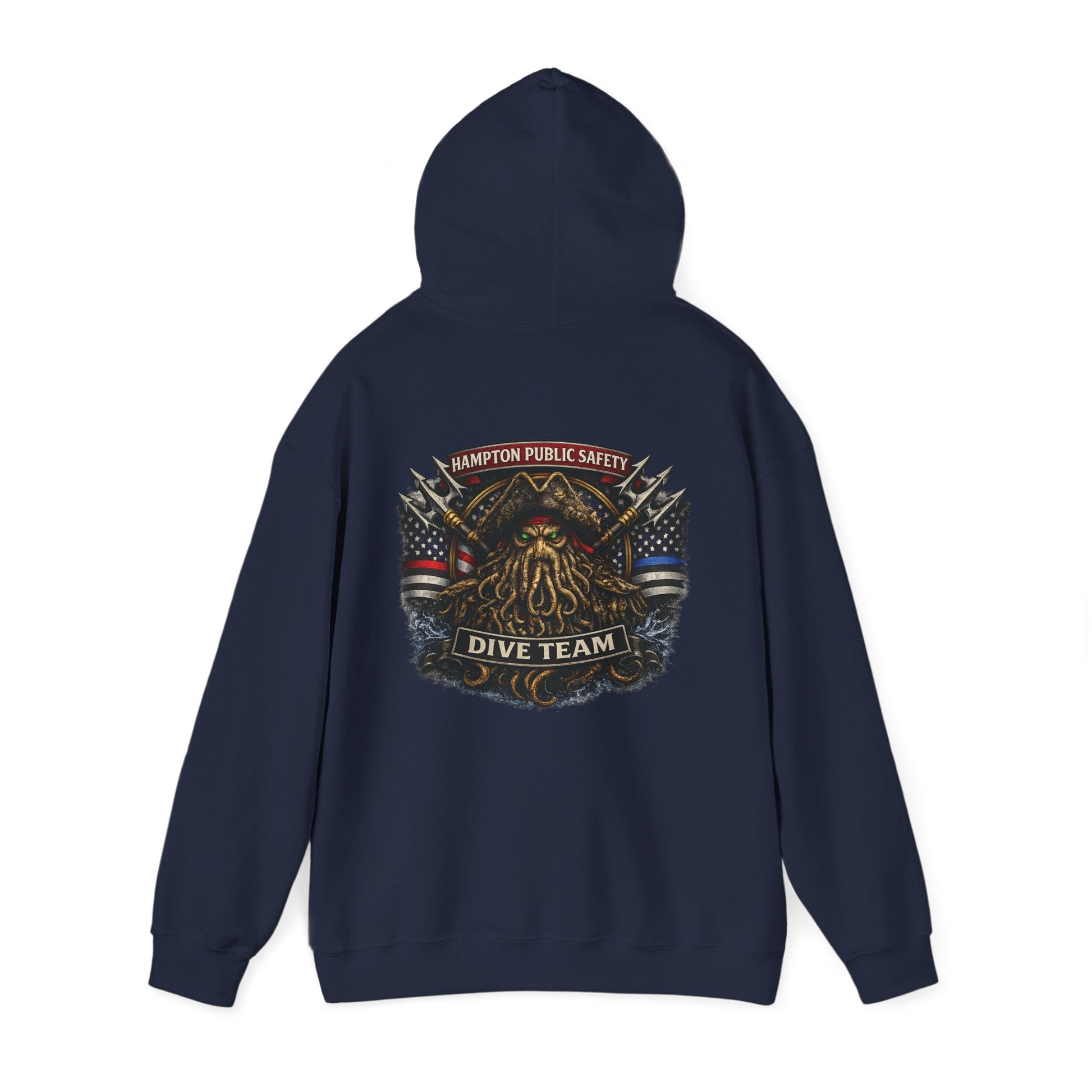 Hoodie - Diver Down Flag Pullover Hoodie - Hampton Dive Team from Crypto Zoo Tees