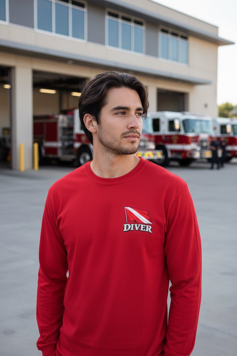 Long - sleeve - Diver Long Sleeve Shirt - Hampton Dive Team from Crypto Zoo Tees