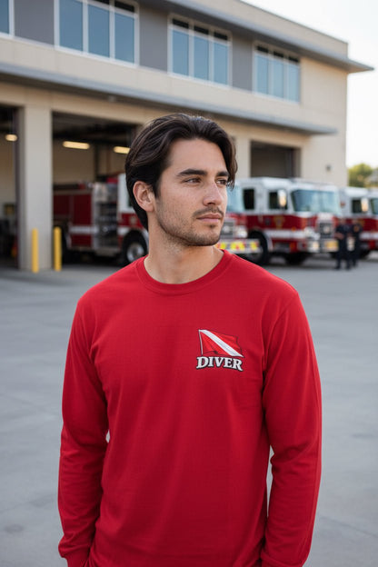 Long - sleeve - Diver Long Sleeve Shirt - Hampton Dive Team from Crypto Zoo Tees