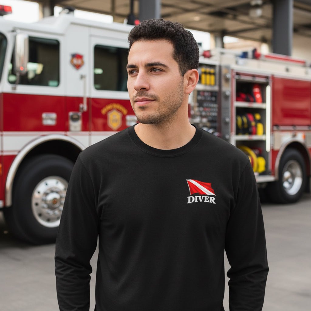 Long - sleeve - Diver Long Sleeve Shirt - Hampton Dive Team from Crypto Zoo Tees