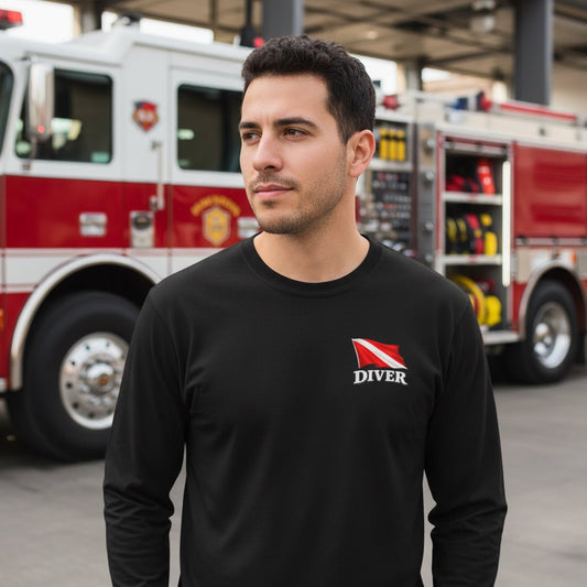 Long - sleeve - Diver Long Sleeve Shirt - Hampton Dive Team from Crypto Zoo Tees