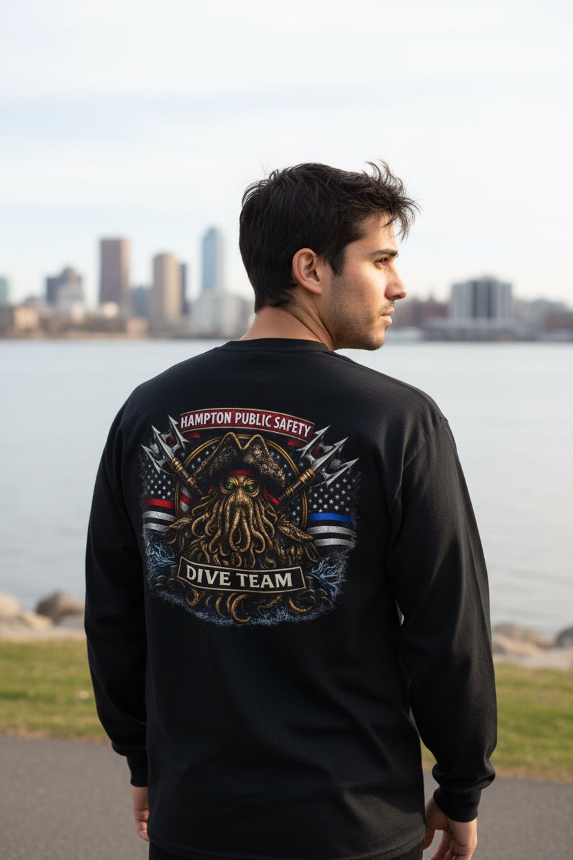Long - sleeve - Diver Long Sleeve Shirt - Hampton Dive Team from Crypto Zoo Tees