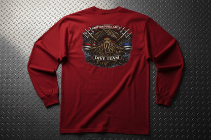 Long - sleeve - Diver Long Sleeve Shirt - Hampton Dive Team from Crypto Zoo Tees