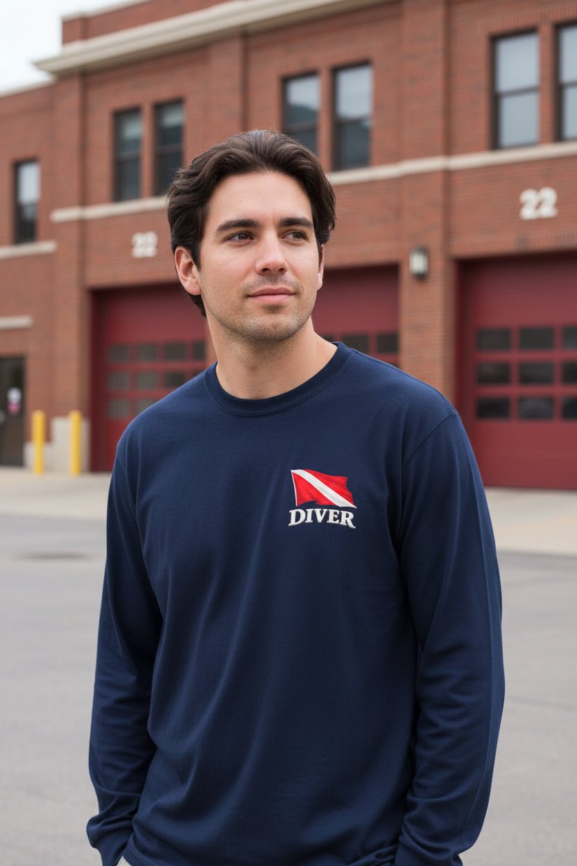Long - sleeve - Diver Long Sleeve Shirt - Hampton Dive Team from Crypto Zoo Tees