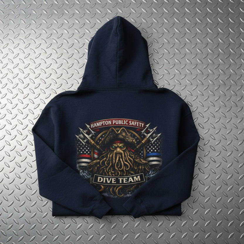 Hoodie - Diver Pullover Hoodie - Hampton Dive Team from Crypto Zoo Tees