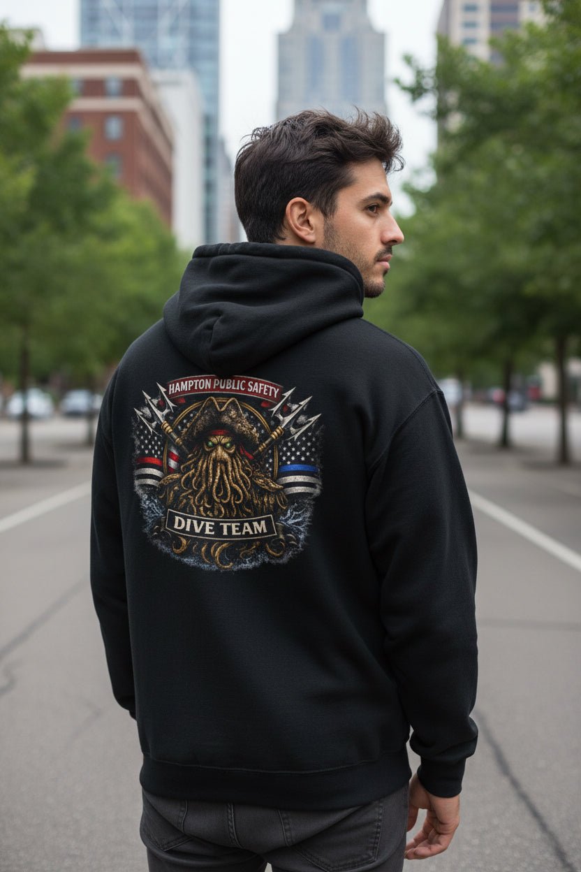 Hoodie - Diver Pullover Hoodie - Hampton Dive Team from Crypto Zoo Tees