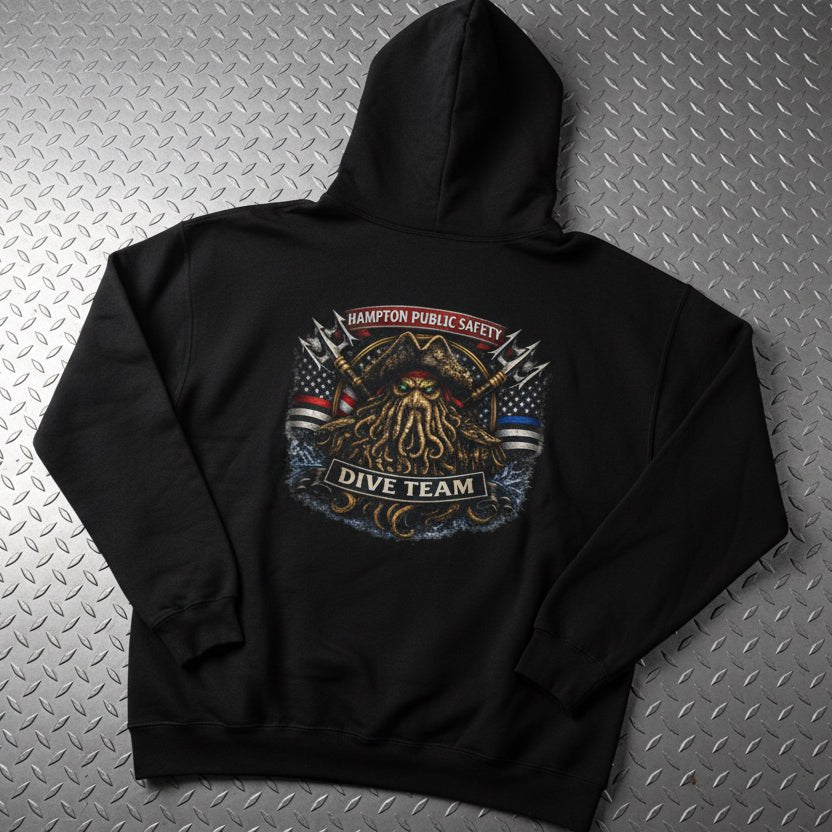 Hoodie - Diver Pullover Hoodie - Hampton Dive Team from Crypto Zoo Tees