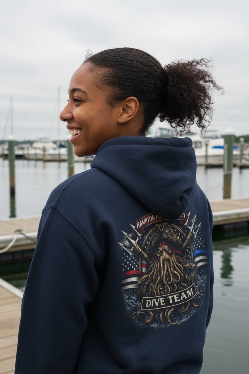 Hoodie - Diver Pullover Hoodie - Hampton Dive Team from Crypto Zoo Tees