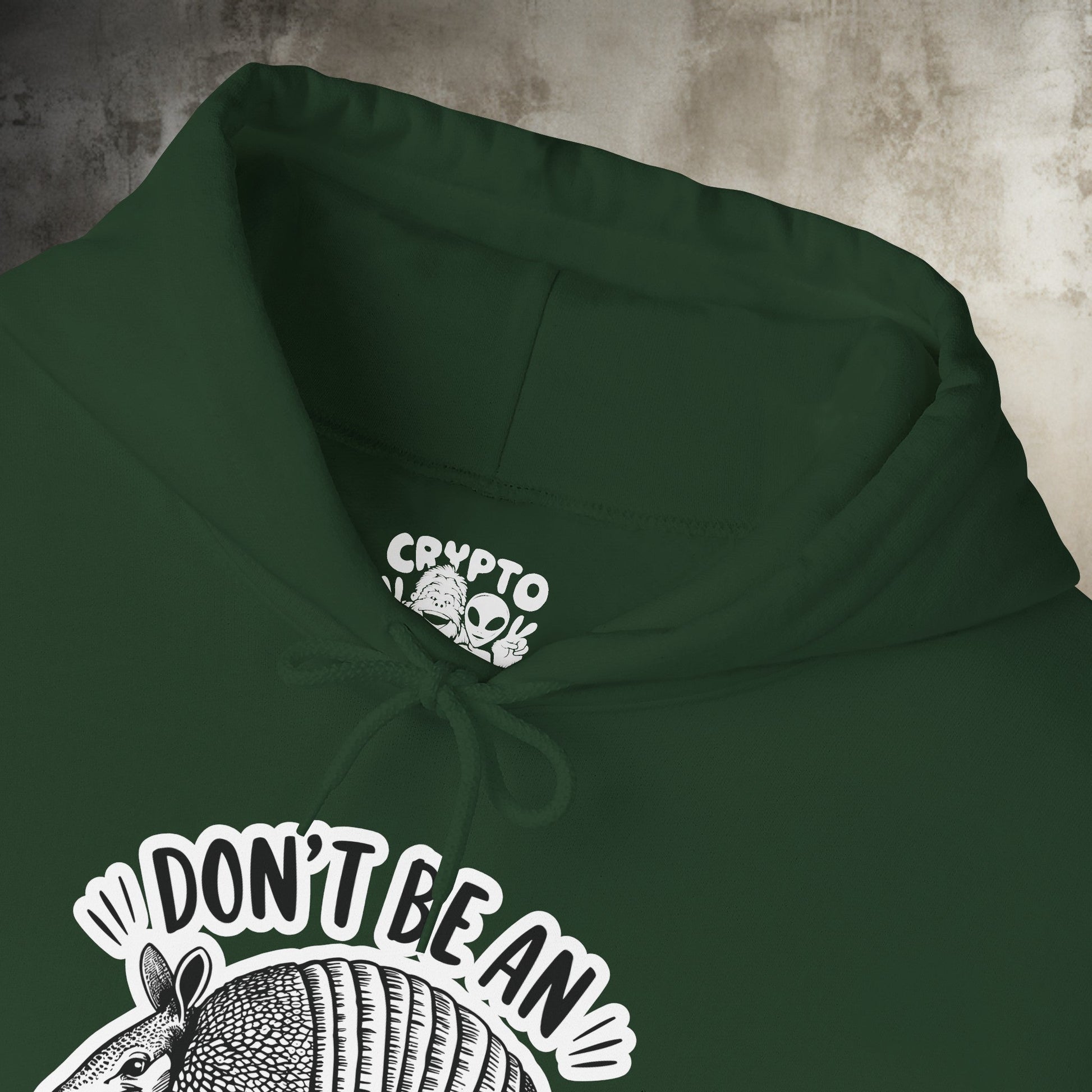 Hoodie - Don't Be An Armadillhole Funny Armadillo | Animal | Hoodie | Hooded Sweatshirt from Crypto Zoo Tees