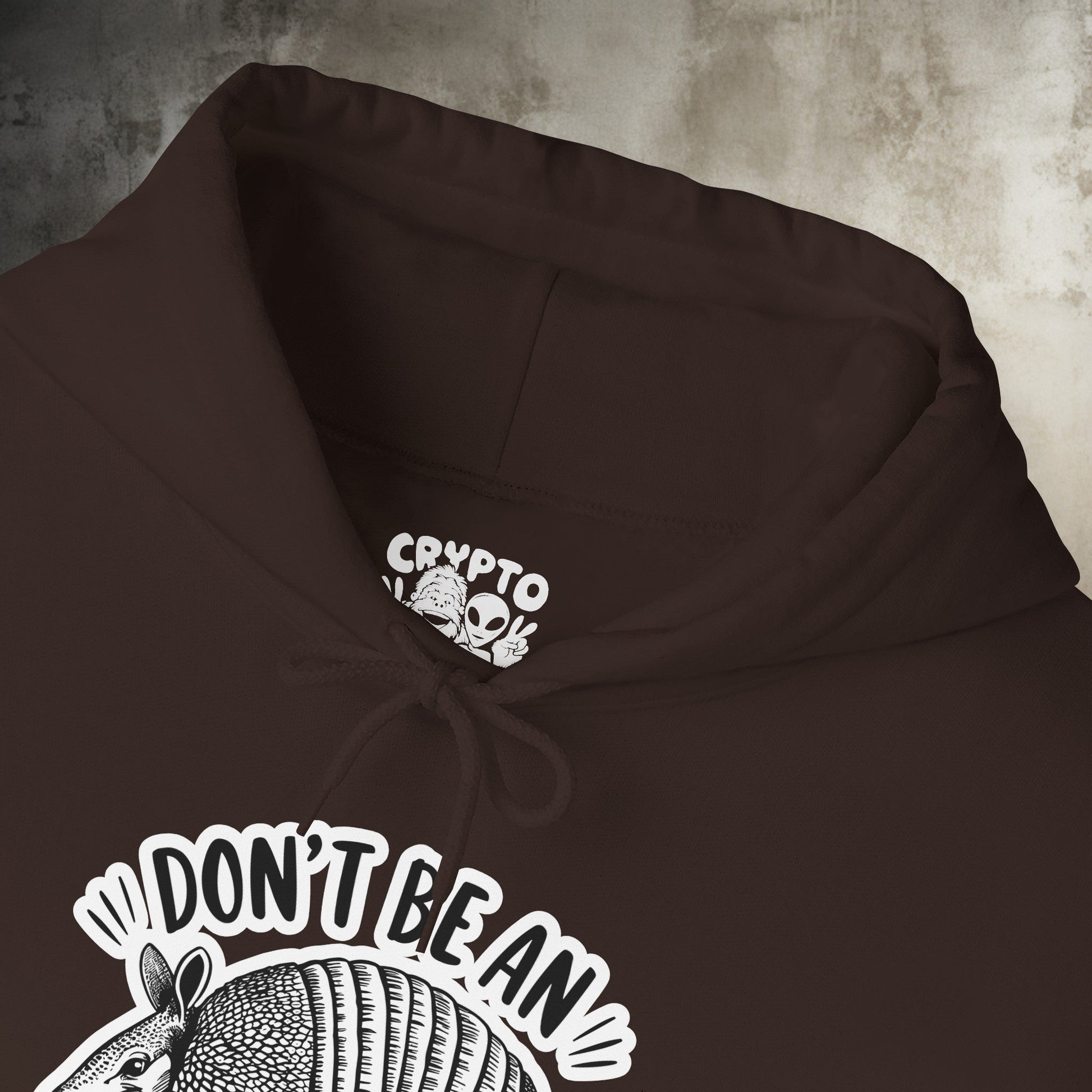 Hoodie - Don't Be An Armadillhole Funny Armadillo | Animal | Hoodie | Hooded Sweatshirt from Crypto Zoo Tees