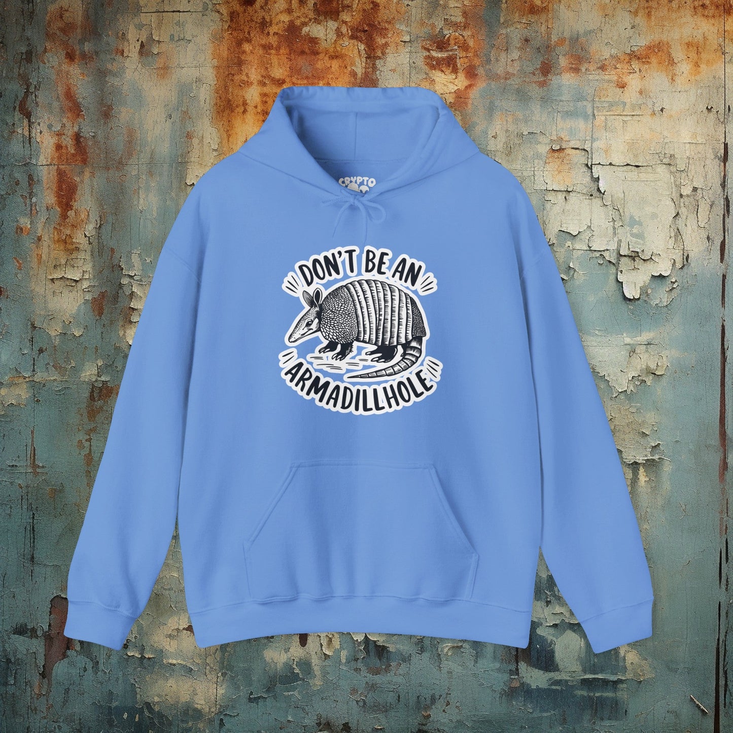 Hoodie - Don't Be An Armadillhole Funny Armadillo | Animal | Hoodie | Hooded Sweatshirt from Crypto Zoo Tees