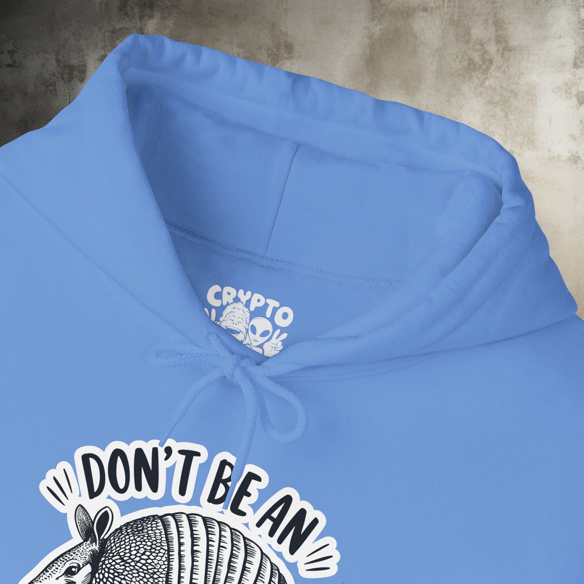 Hoodie - Don't Be An Armadillhole Funny Armadillo | Animal | Hoodie | Hooded Sweatshirt from Crypto Zoo Tees