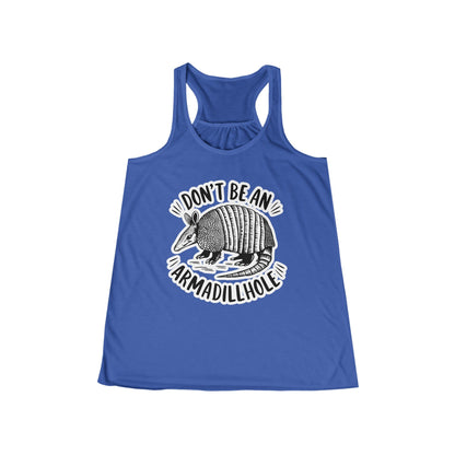 Tank Top - Don't Be An Armadillhole Funny Armadillo | Animal | Ladies Racerback Tank Top from Crypto Zoo Tees