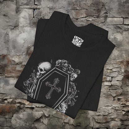 T-Shirt - Don't Fear The Reaper Gothic Coffin Shirt | Bella + Canvas Unisex T-shirt from Crypto Zoo Tees