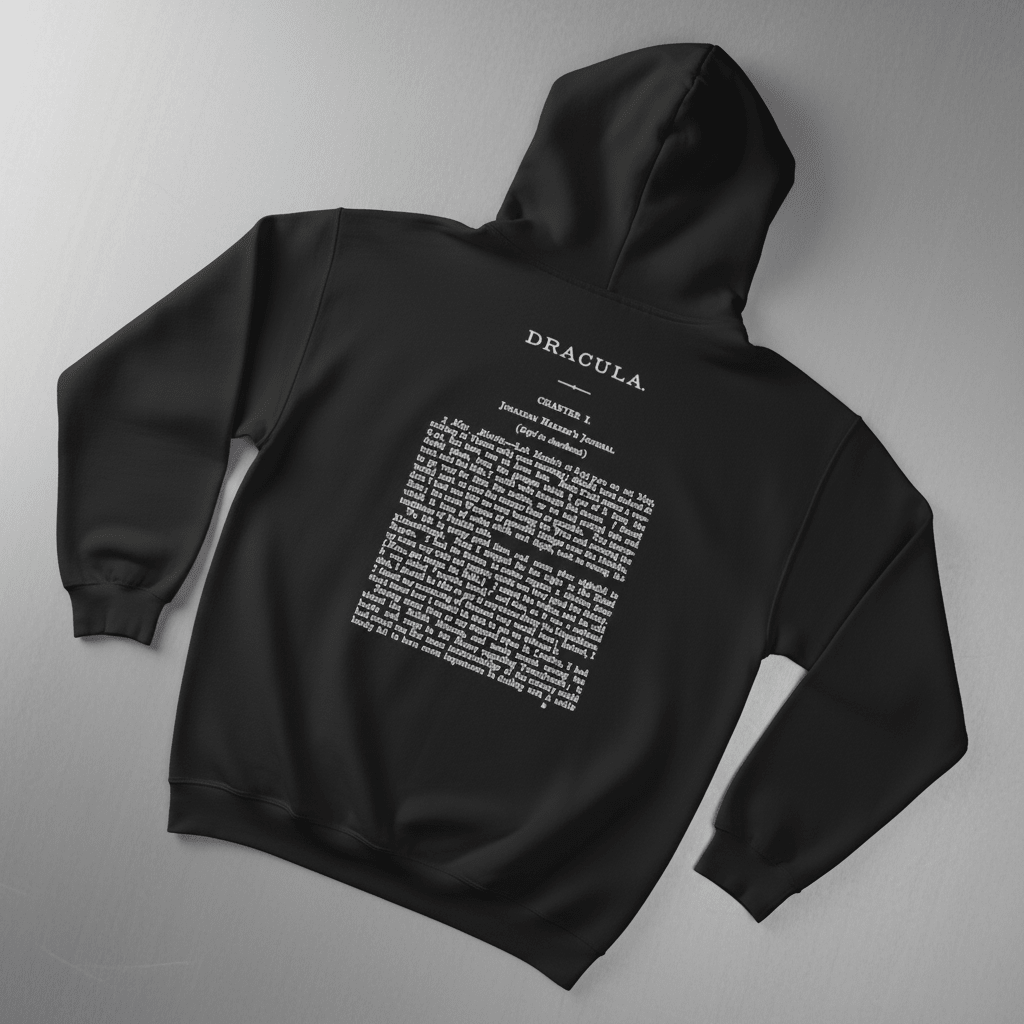 T-Shirt - Dracula First Page | Horror, Books | Unisex Zipper Hoodie from Crypto Zoo Tees