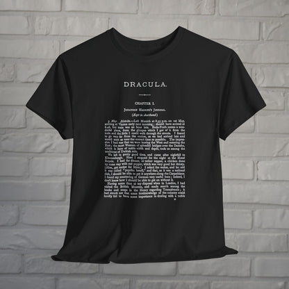 T-Shirt - Dracula Shirt | First Page Bram Stoker's Novel Tee | Zipper Hoodie from Crypto Zoo Tees
