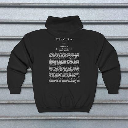 T-Shirt - Dracula Shirt | First Page Bram Stoker's Novel Tee | Zipper Hoodie from Crypto Zoo Tees