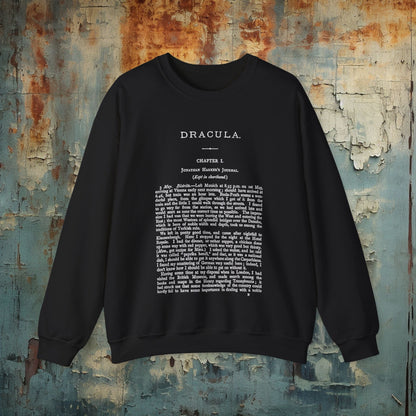 T-Shirt - Dracula Shirt | First Page Bram Stoker's Novel Tee | Zipper Hoodie from Crypto Zoo Tees