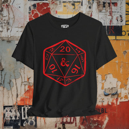 T-Shirt - Dungeons And Dragons 20 Sided Dice Tee | Bella + Canvas Unisex T-shirt from Crypto Zoo Tees