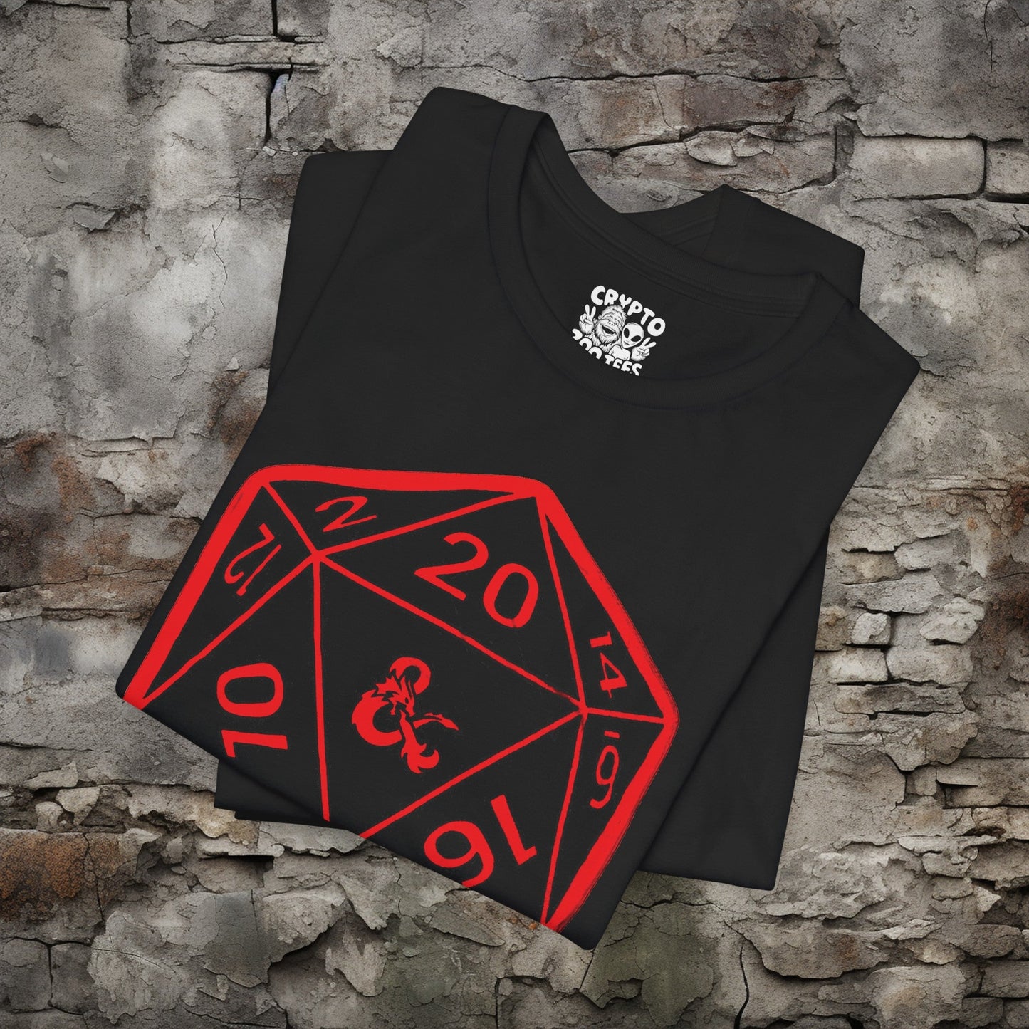 T-Shirt - Dungeons And Dragons 20 Sided Dice Tee | Bella + Canvas Unisex T-shirt from Crypto Zoo Tees