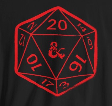 T-Shirt - Dungeons And Dragons 20 Sided Dice Tee | Bella + Canvas Unisex T-shirt from Crypto Zoo Tees