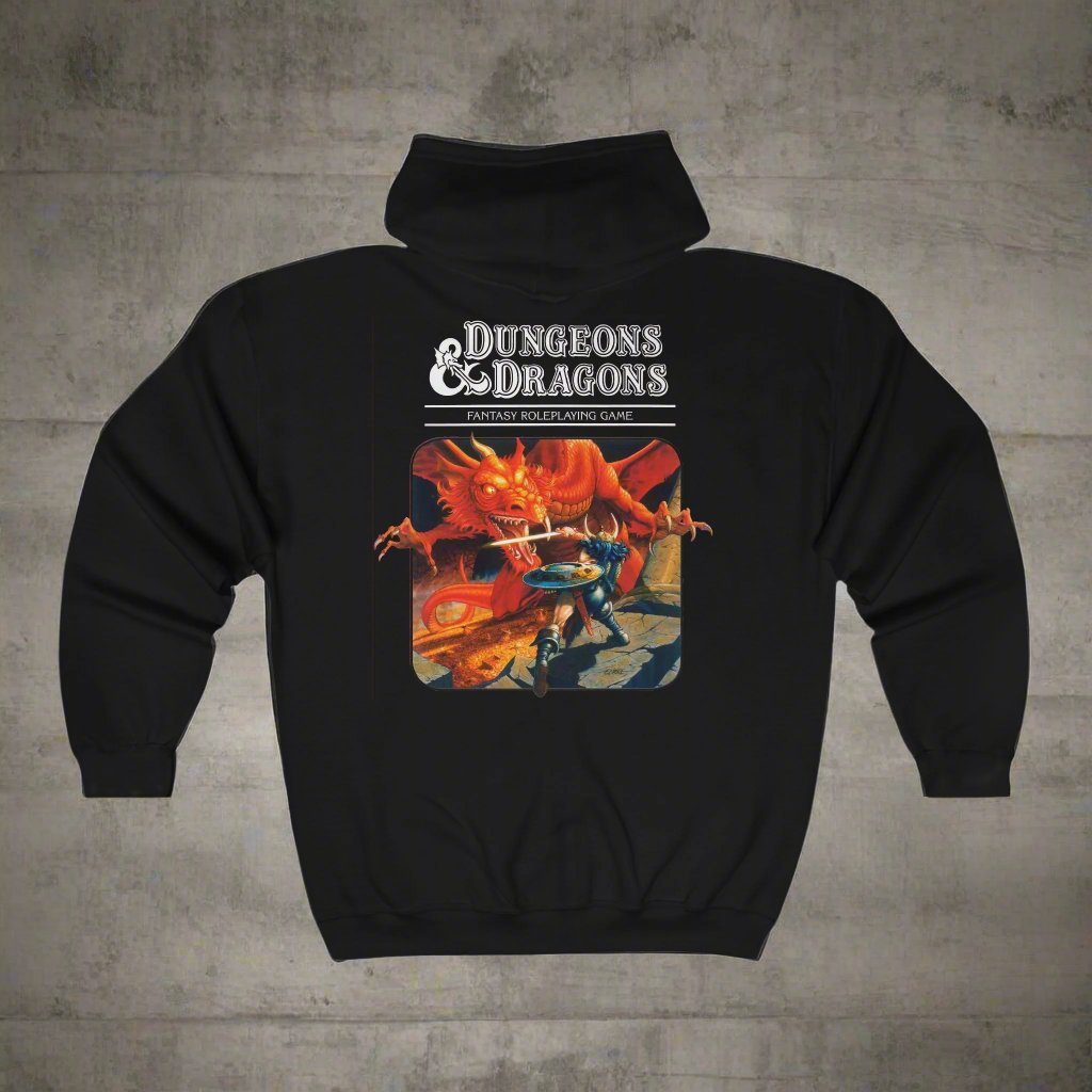 Hoodie - dungeons and dragons Full Zip Hooded Sweatshirt from Crypto Zoo Tees