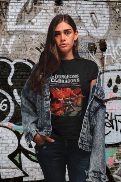 T-Shirt - Dungeons & Dragons Vintage Red Box Ladies Tee | Women's T-Shirt | Cotton Tee from Crypto Zoo Tees