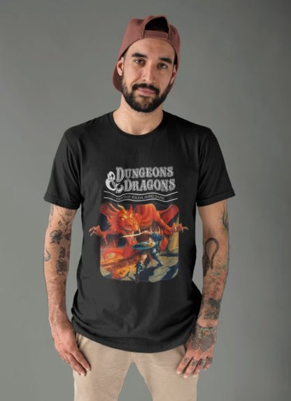 T-Shirt - Dungeons & Dragons Vintage Red Box Tee | Bella + Canvas Unisex T-shirt from Crypto Zoo Tees