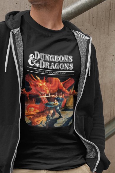 T-Shirt - Dungeons & Dragons Vintage Red Box Tee | Bella + Canvas Unisex T-shirt from Crypto Zoo Tees