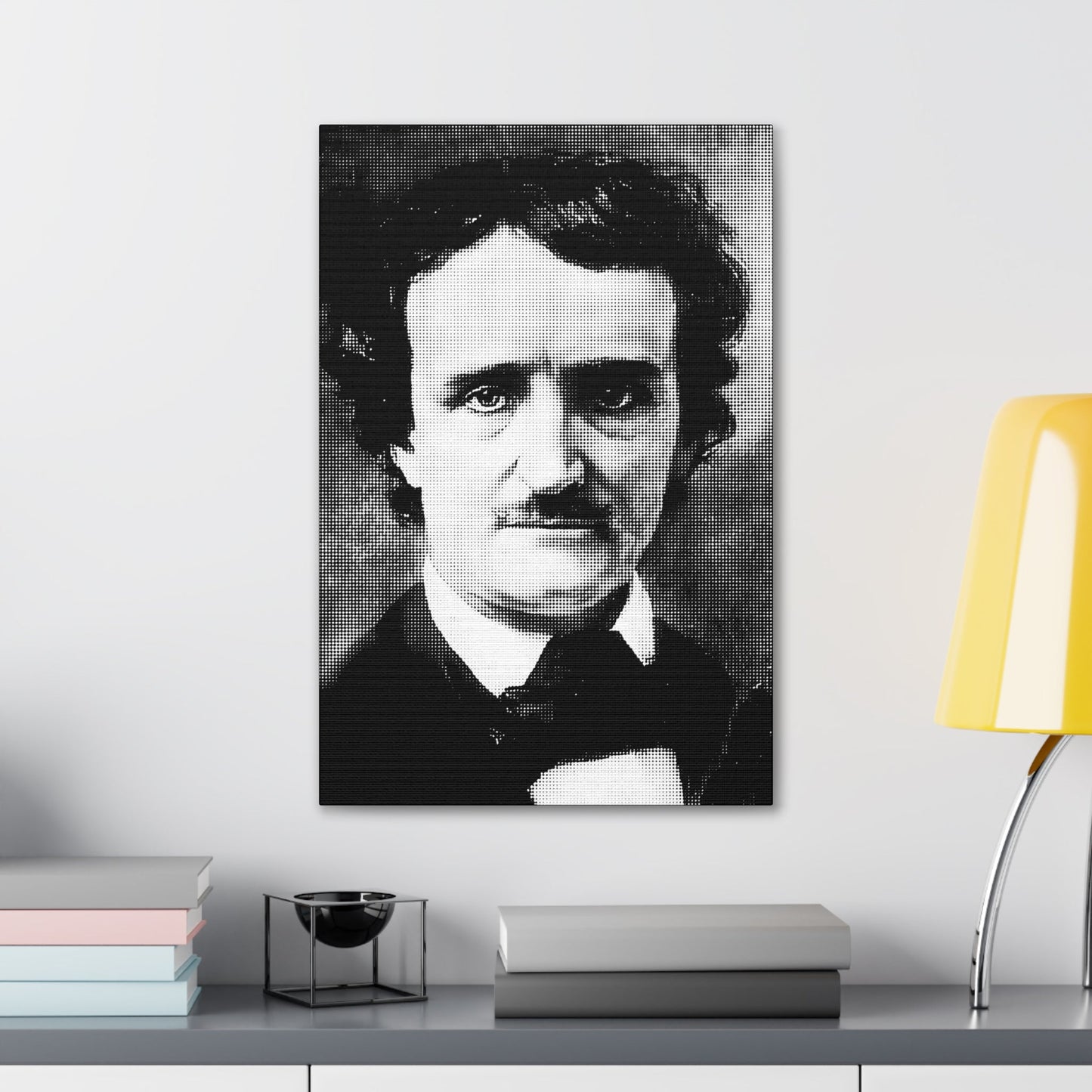 Canvas - Edgar Allan Poe Canvas Print - Gothic Gallery Wrap for Unique Home Decor from Crypto Zoo Tees